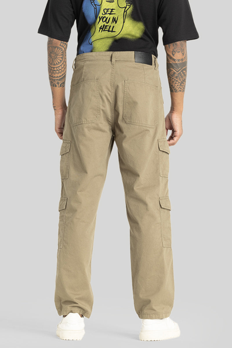 Nils Loose Fit Khaki Cargo Pants