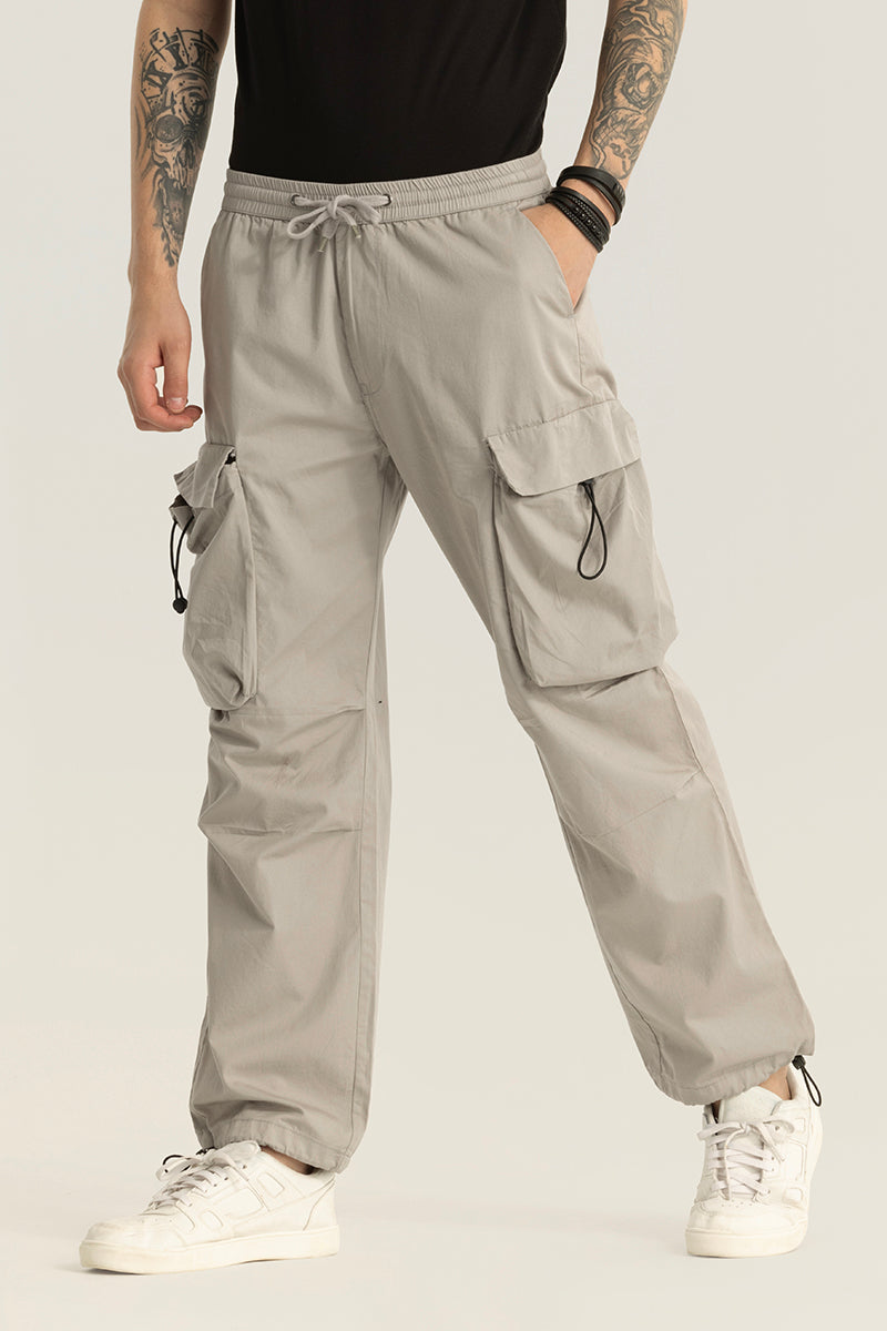 Pockethive Grey Parachute Pants