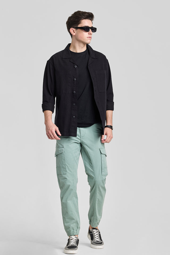 Mint Green Slim Fit Cargo Pants