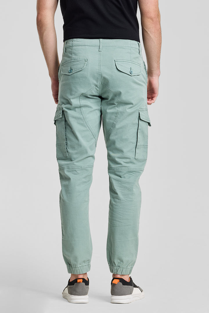 Mint Green Slim Fit Cargo Pants