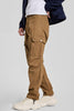 Khaki Relaxed Fit Cargo Pants