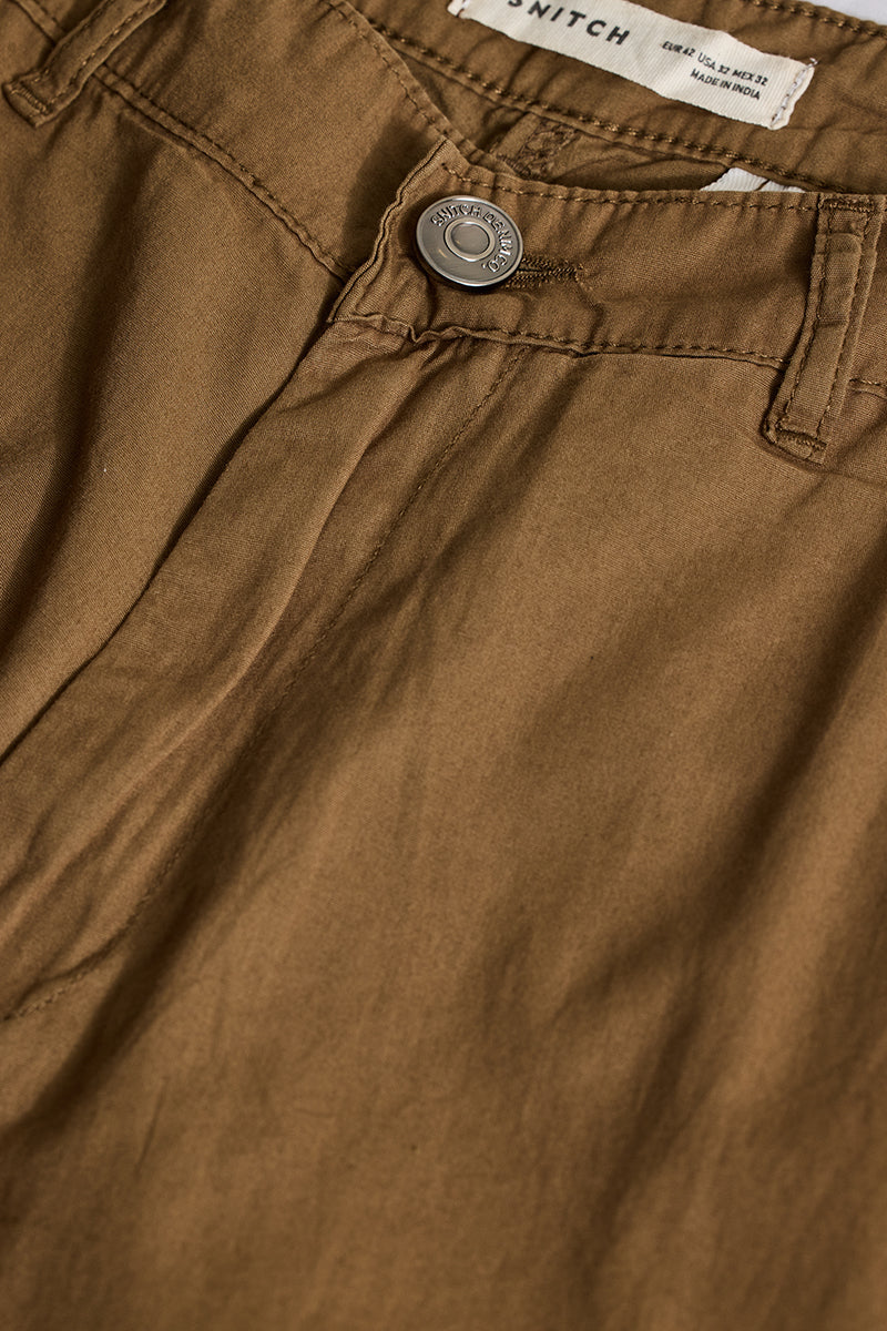 Khaki Relaxed Fit Cargo Pants