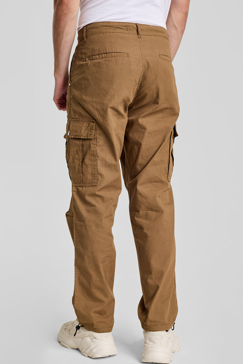 Khaki Relaxed Fit Cargo Pants