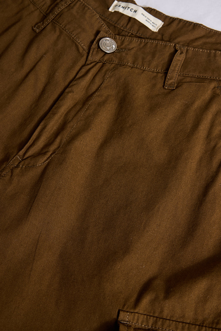 Brown Relaxed Fit Cargo Pants