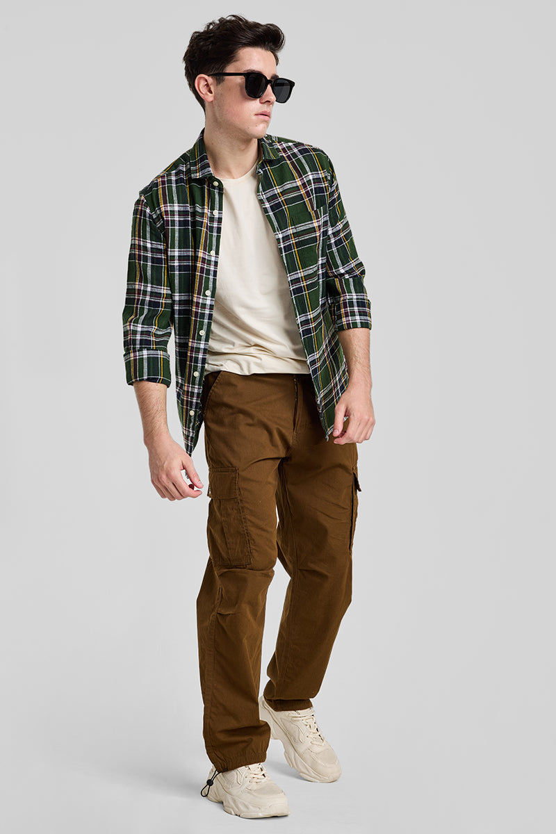 Brown Relaxed Fit Cargo Pants