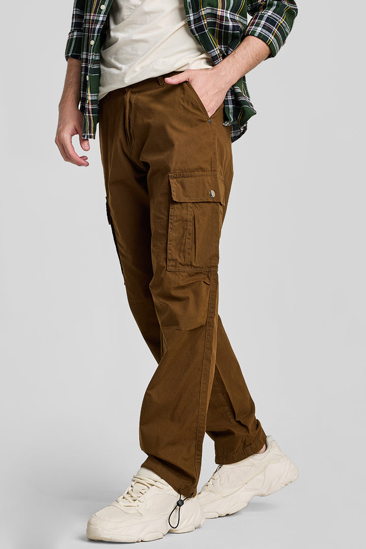 Brown Relaxed Fit Cargo Pants