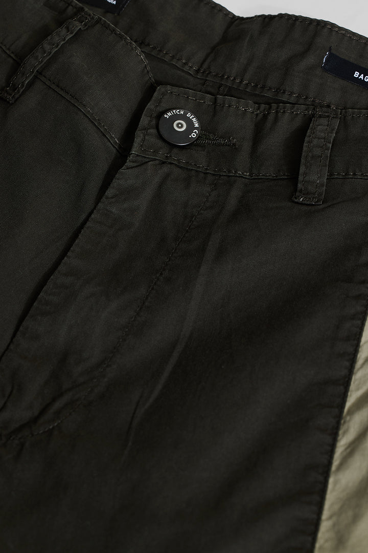 Olive Patch Pocket Cargo Pants