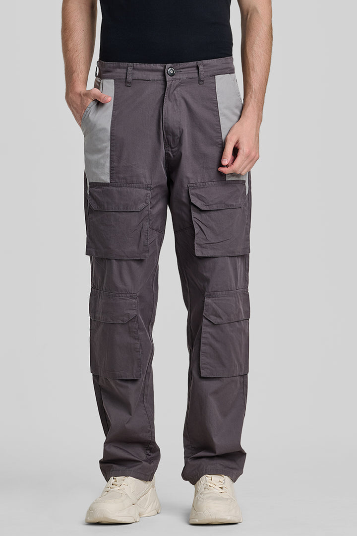 Brown Patch Pocket Cargo Pants