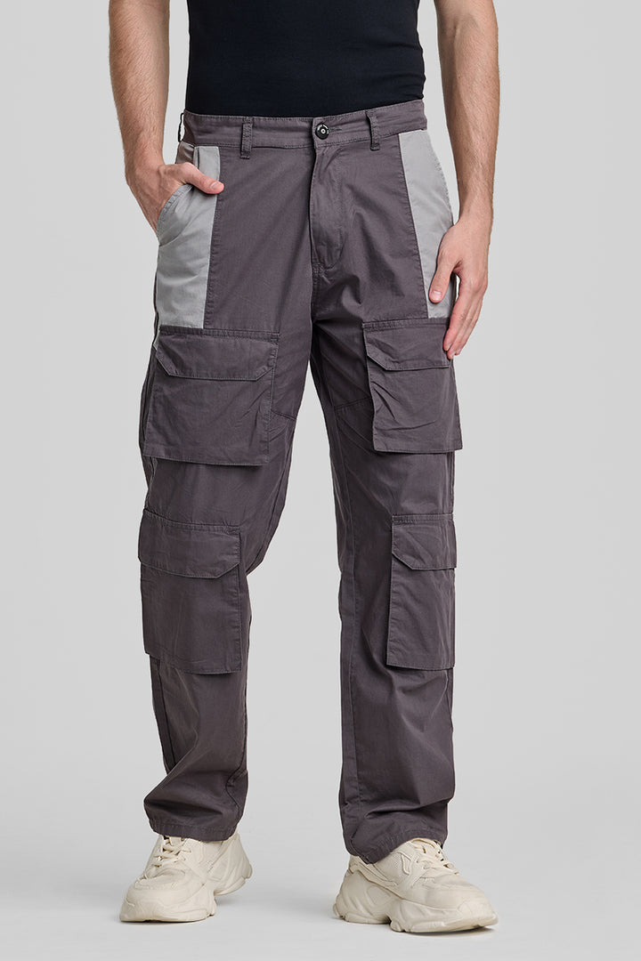 Brown Patch Pocket Cargo Pants