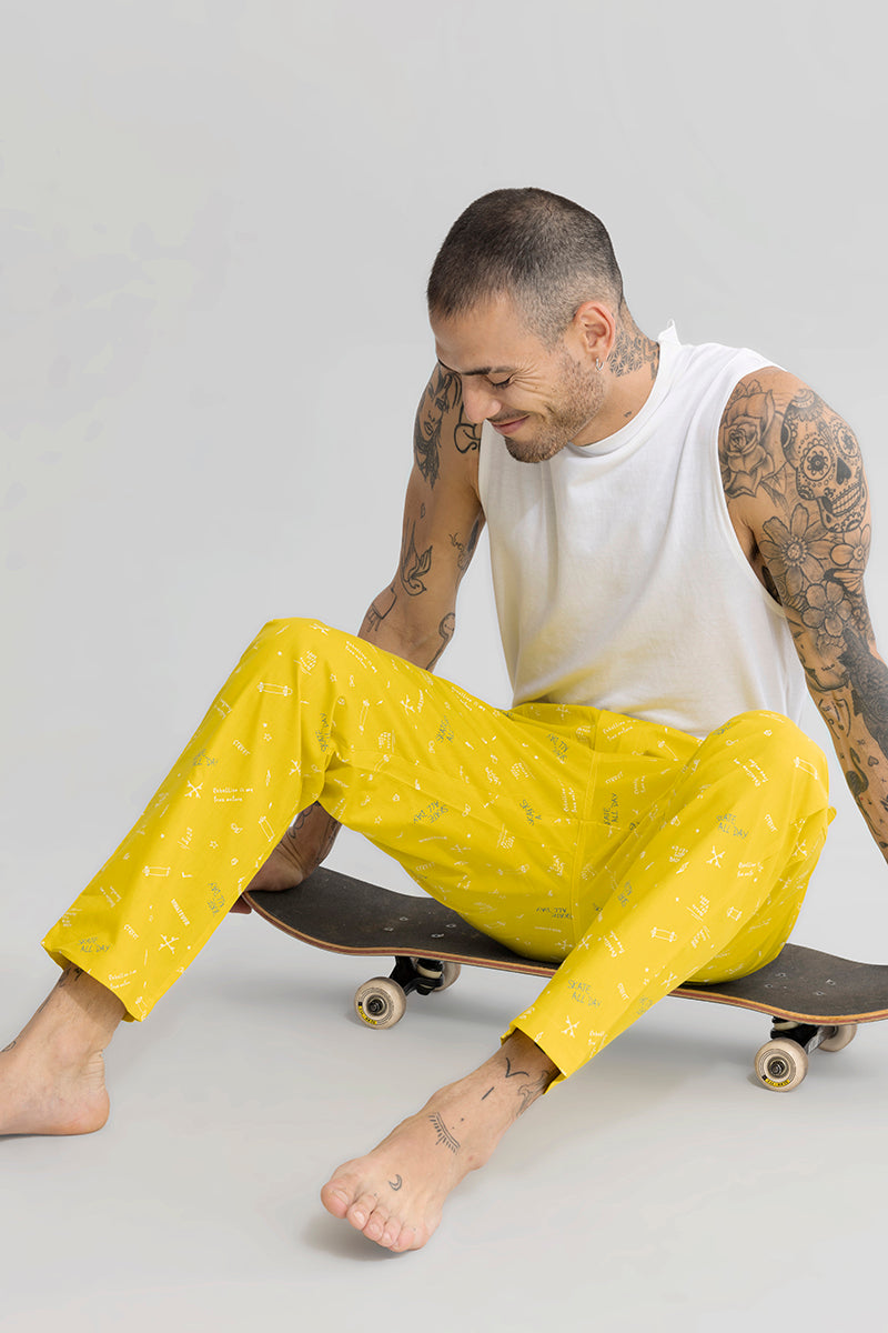 Skate All Day Yellow Pyjama