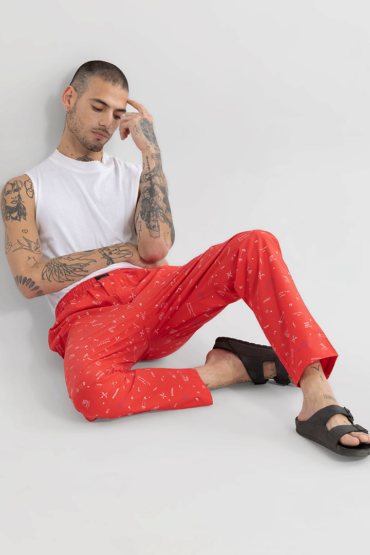 Skate All Day Red Pyjama