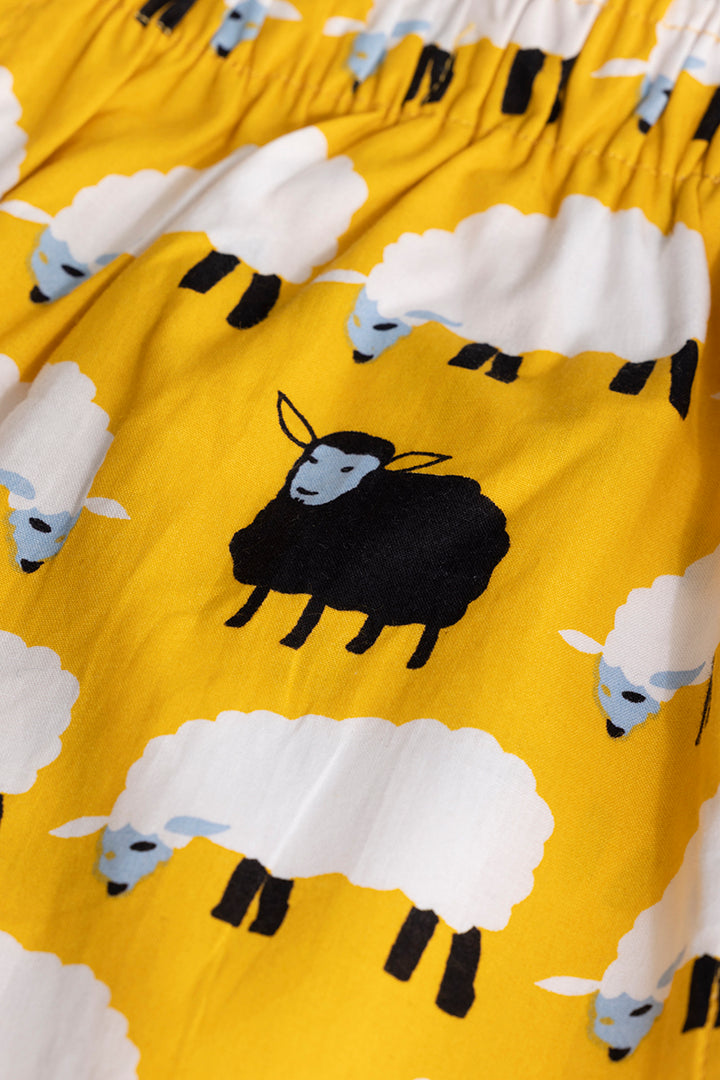 Sheep Print Yellow Pyjama