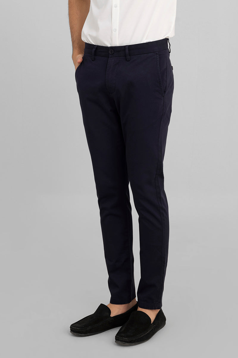Regular Fit Casual Abaksh Men Navy Blue Cotton Chinos Trouser Pant at Rs  350/piece in Delhi