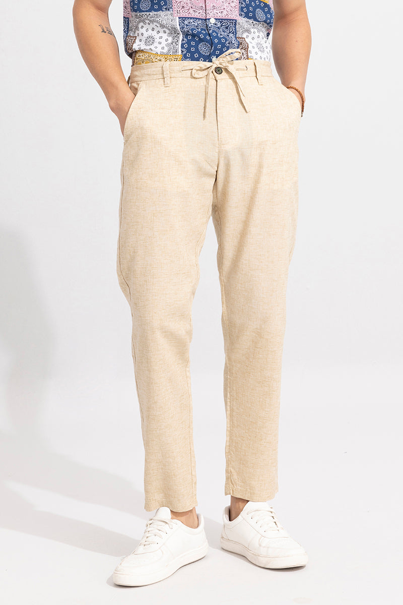 Lin Beige Linen Pant