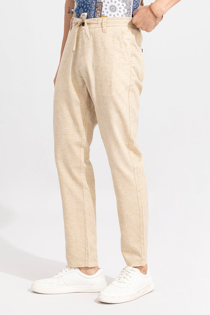 Lin Beige Linen Pant