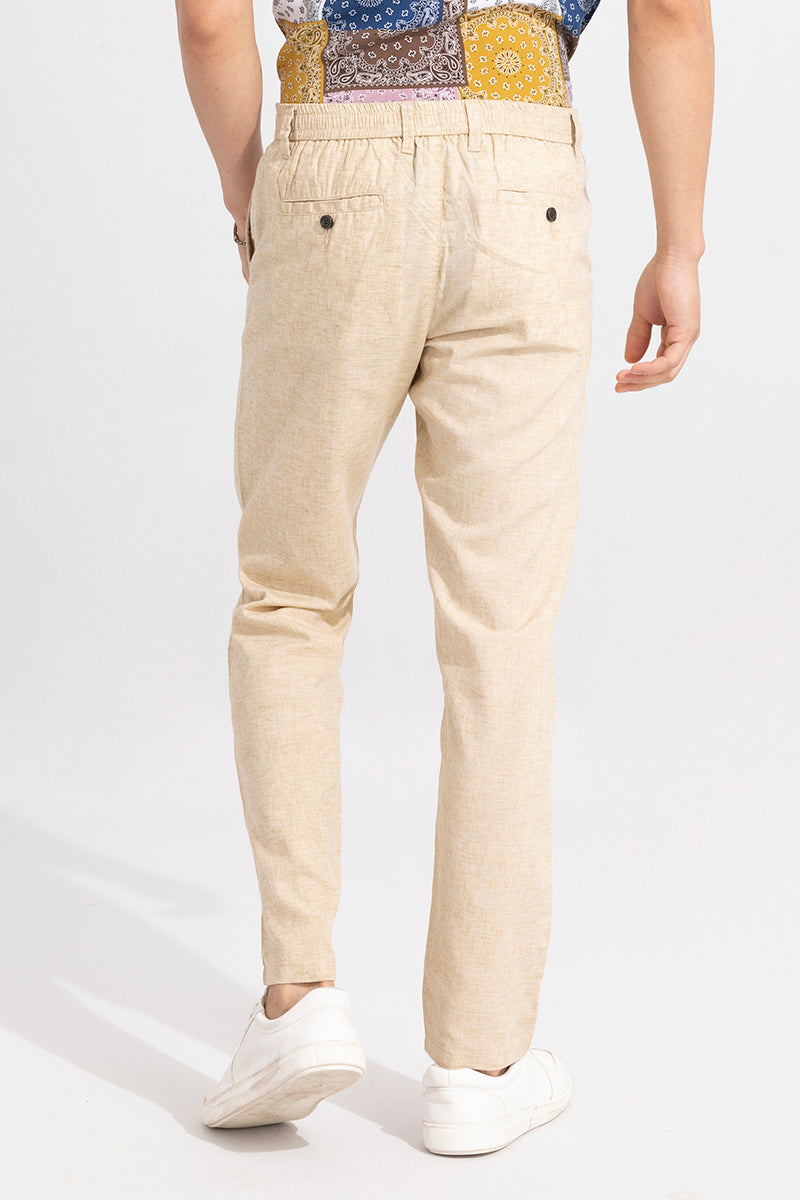 Lin Beige Linen Pant