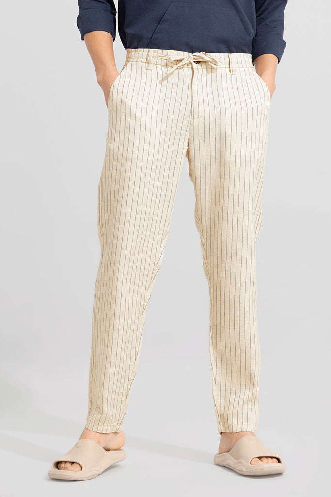 Women's Rayas Stripe Pants in Linen-Cotton