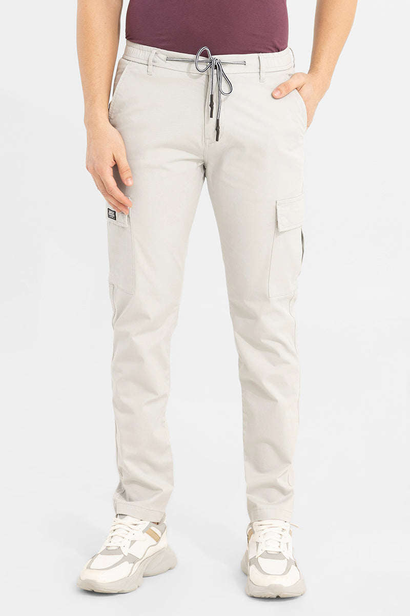 Stark Pastel Light Grey Cargo Pant