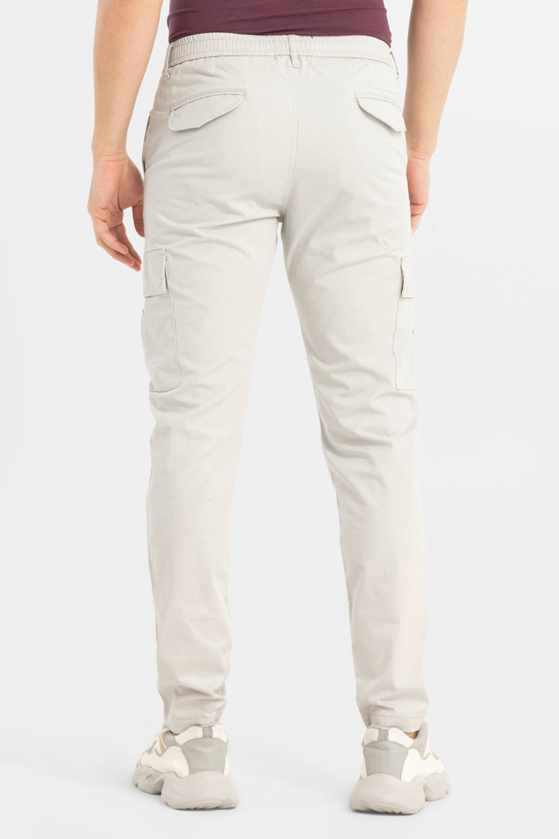 Stark Pastel Light Grey Cargo Pant