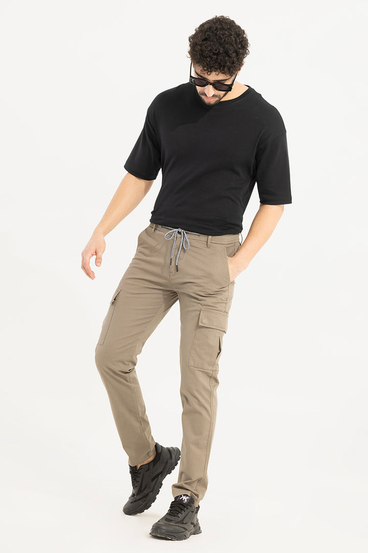 Stark Pastel Camel Brown Cargo Pant