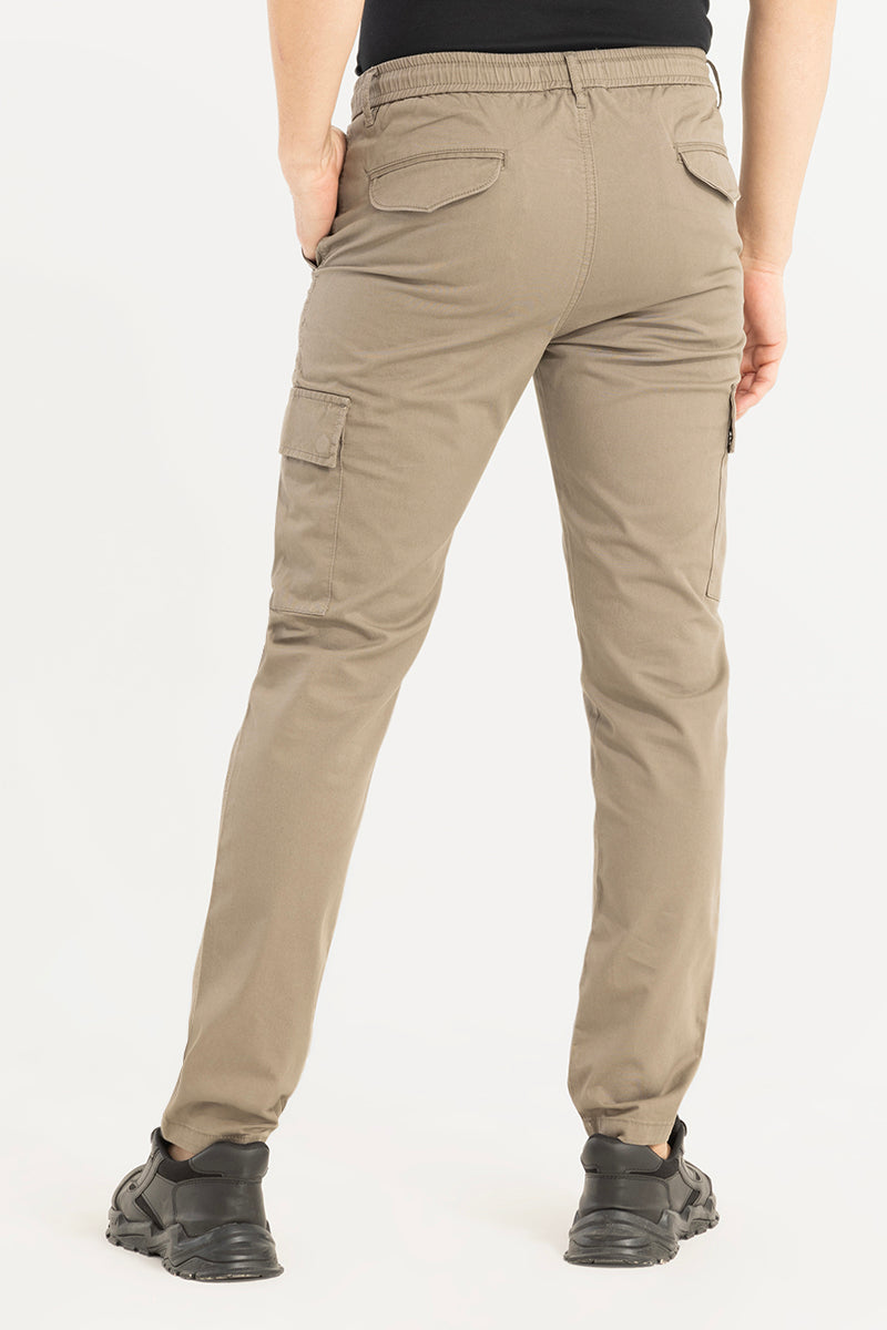 Stark Pastel Camel Brown Cargo Pant