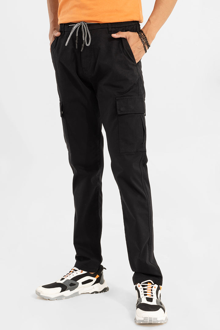 Stark Pastel Black Cargo Pant