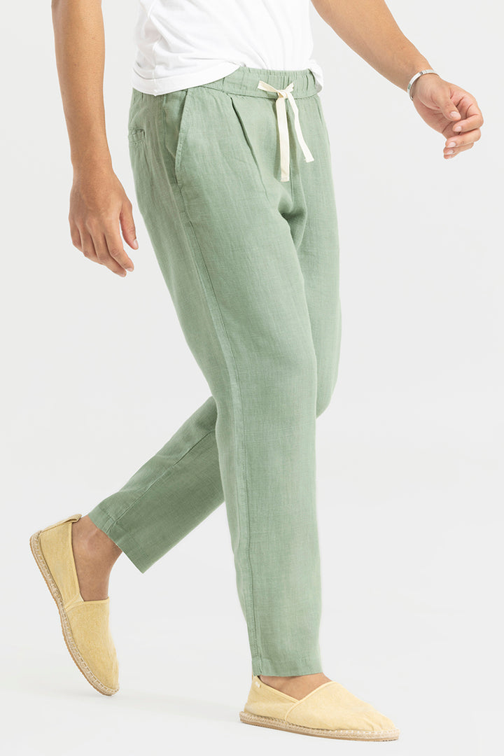 Ace Light Green Linen Pant