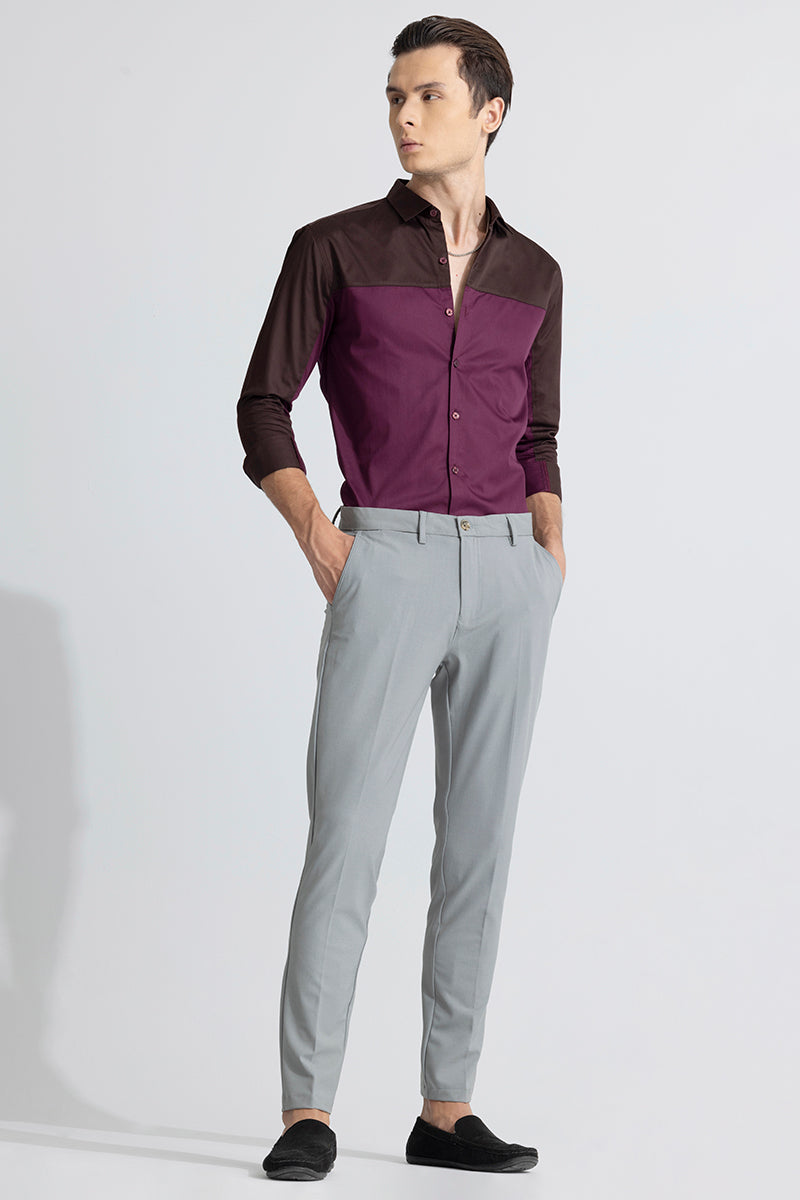 Buy Louis Philippe Men Grey Checked Slim Fit Formal Trousers - Trousers for  Men 19160308 | Myntra