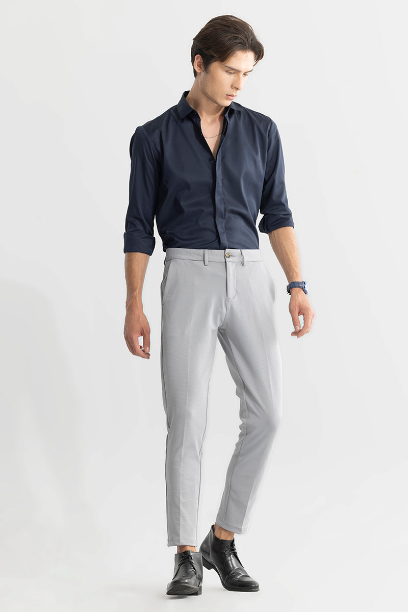 Dark Ash Color Comfy Slim Fit Formal Trouser