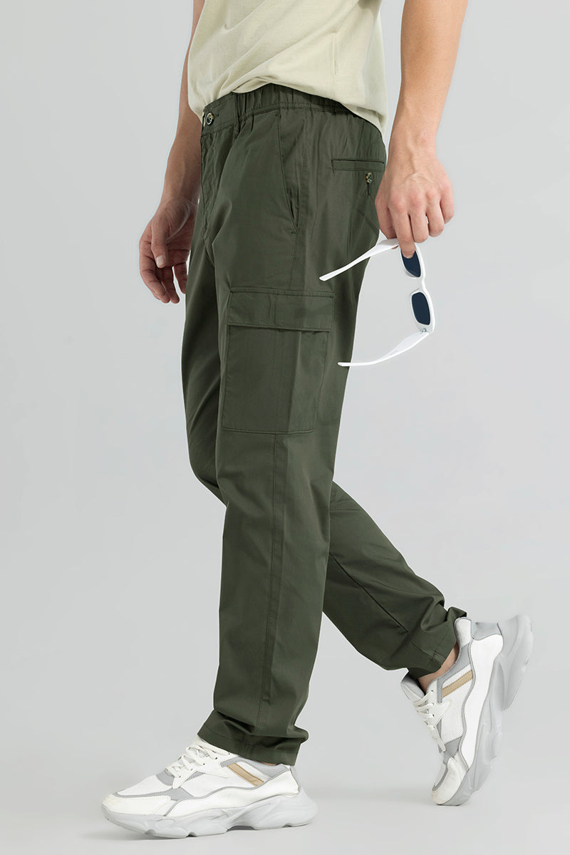 Buy Men's Everett Olive Cargo Pant Online | SNITCH