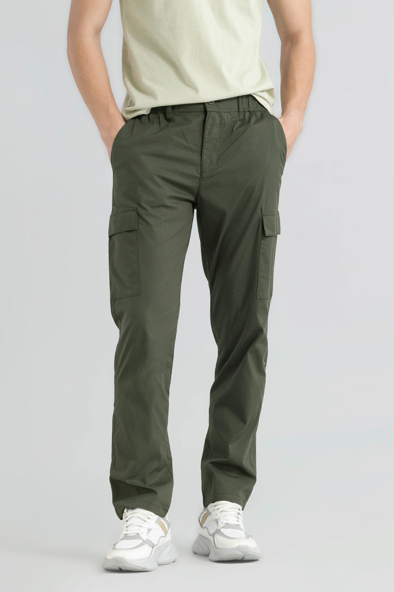 Buy Men's Everett Olive Cargo Pant Online | SNITCH