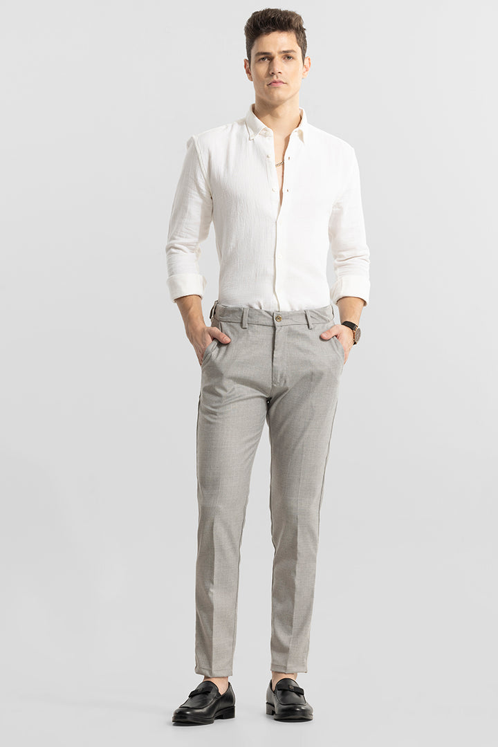 Rigor Grey Formal Trousers