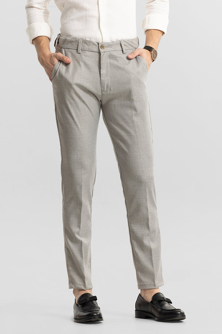 Rigor Grey Formal Trousers