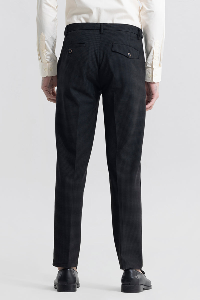 Extensive Waistband Black Trouser