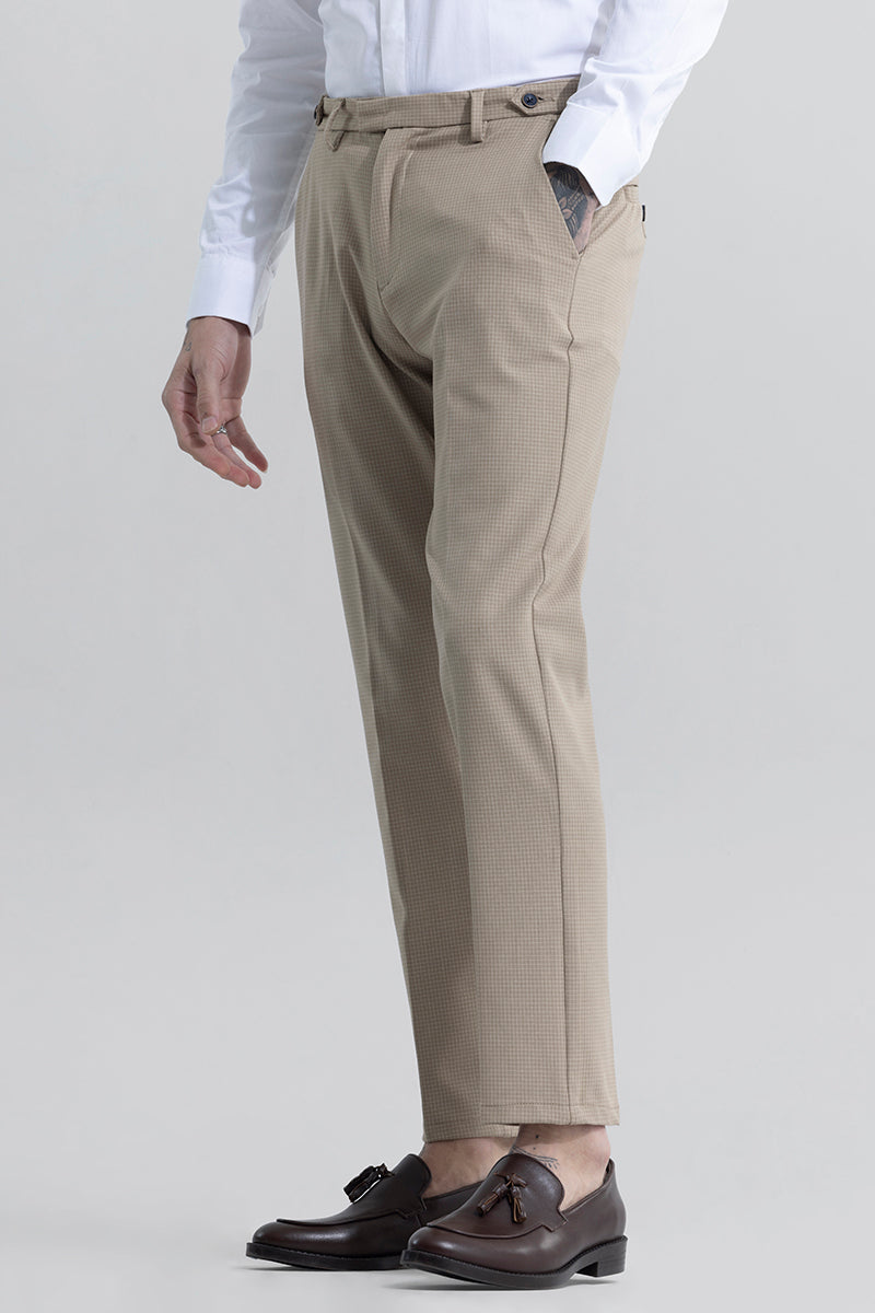 Extensive Waistband Cream Trouser