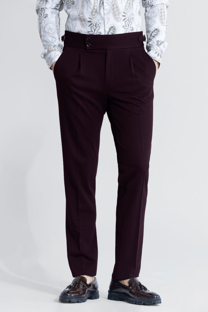 Dexterous Burgundy Gurkha Trouser