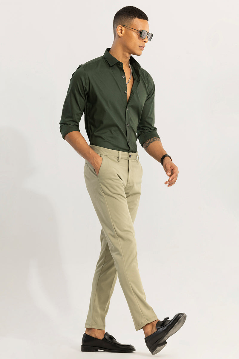 Women's Light Pista Green Lycra Pant | jeyachandran.com