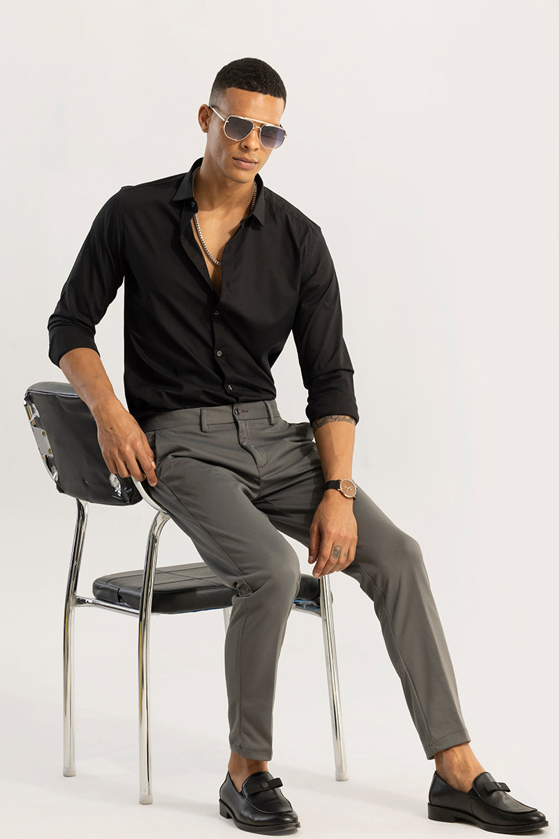 Flousers 2.0 | Stretchable Trousers For Men | Grey Tailored Fit Trousers –  Senses India