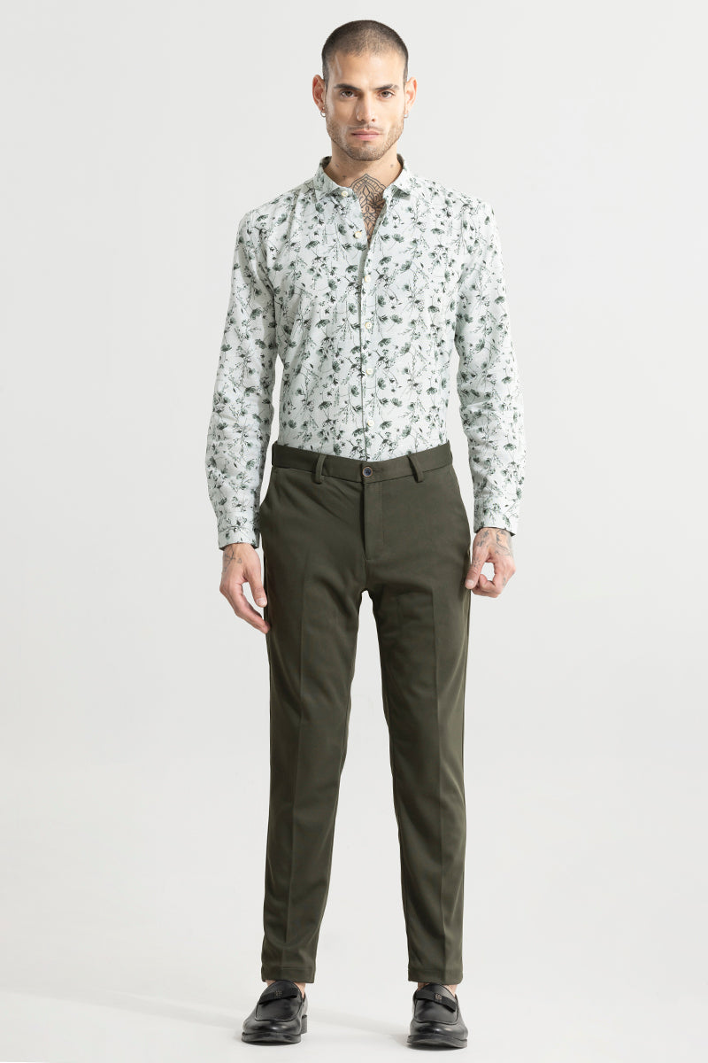 Buy Men's Timeless Green Trouser Online | SNITCH