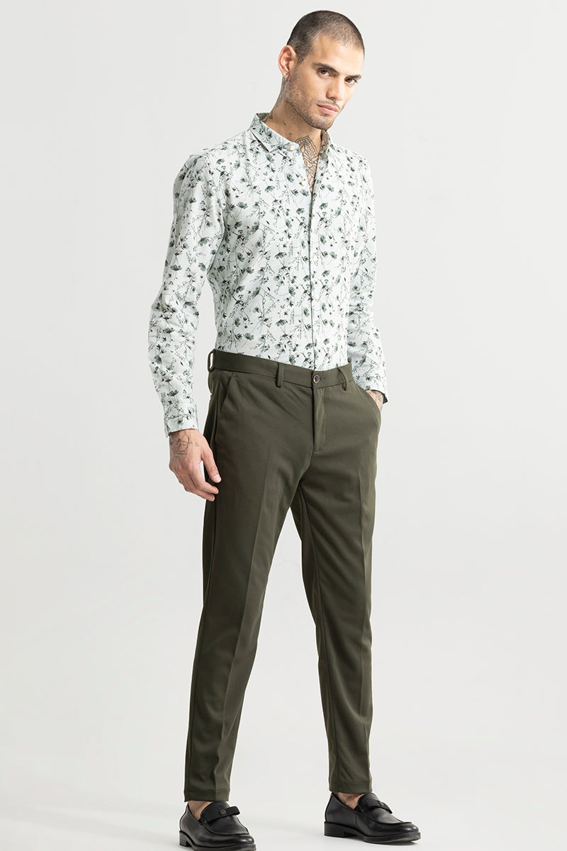 Buy Men's Timeless Green Trouser Online | SNITCH