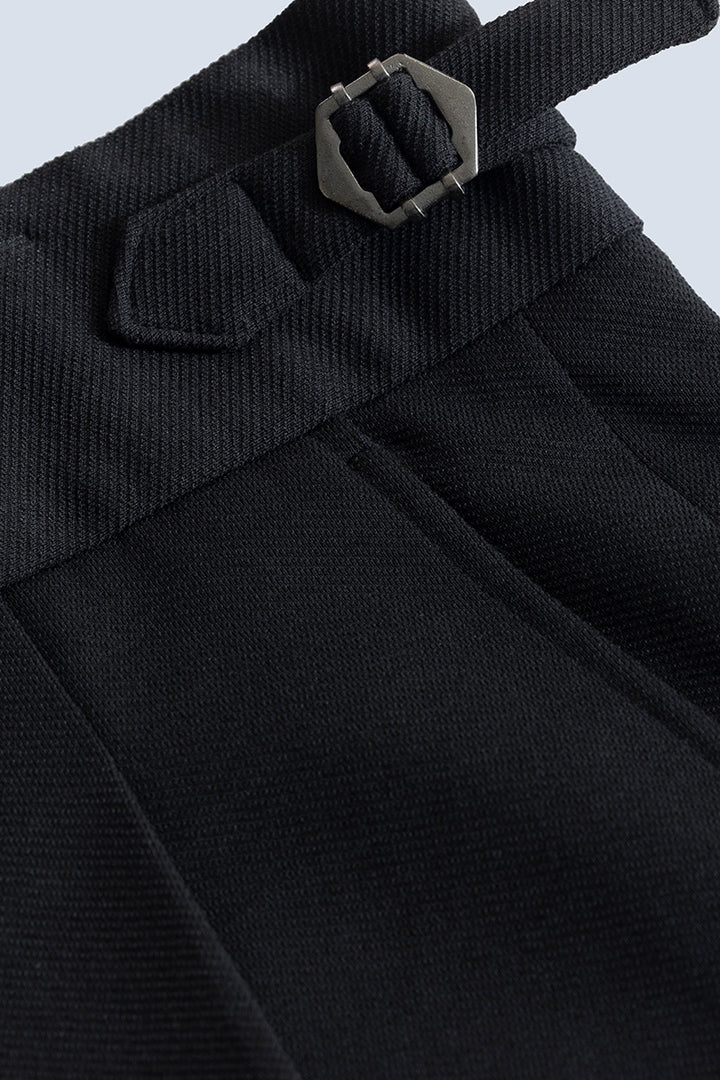 Dexterous Charcoal Black Gurkha Trouser