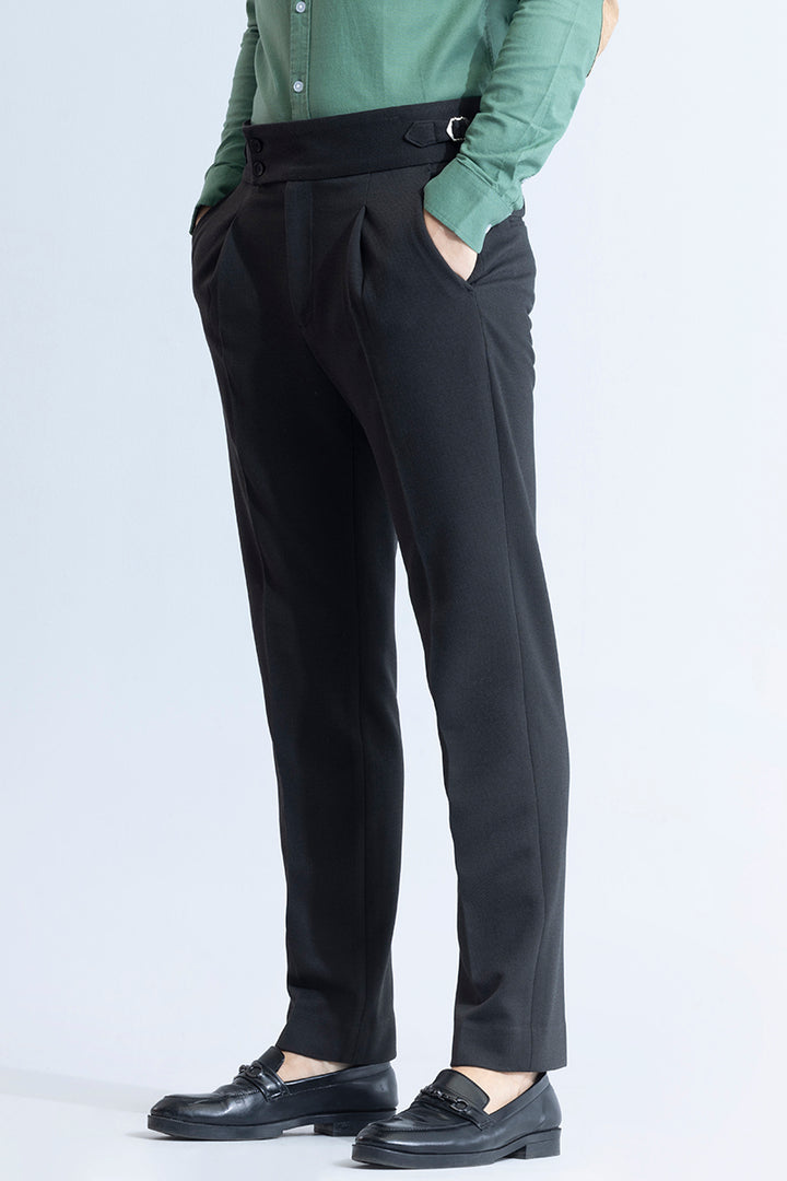 Dexterous Charcoal Black Gurkha Trouser