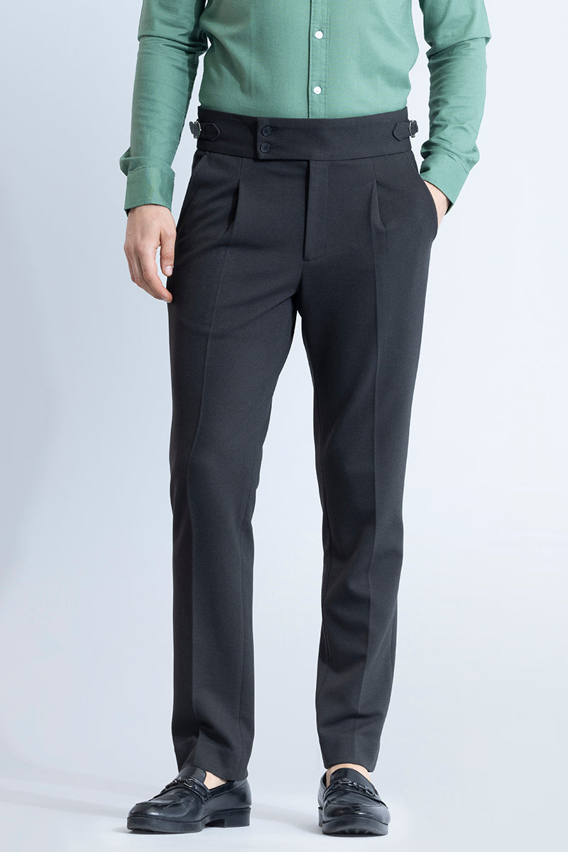 Dexterous Charcoal Black Gurkha Trouser