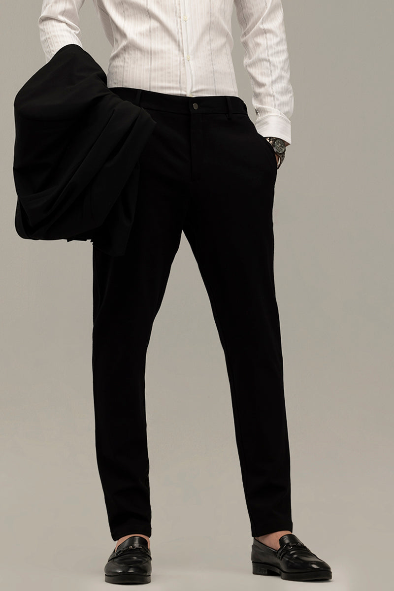 Formal Elegance Black Trousers