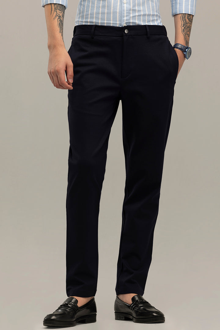 Formal Elegance Navy Trousers