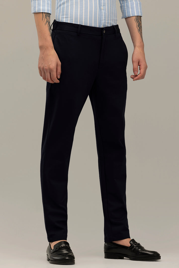 Formal Elegance Navy Trousers