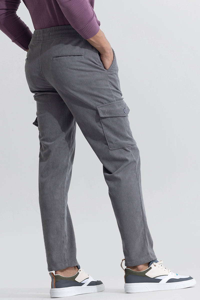 Cullin Grey Corduroy Cargo Pant