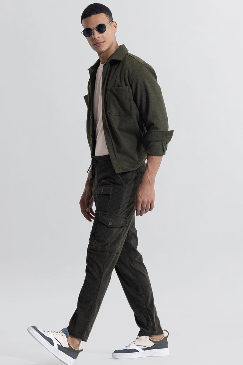 Cullin Olive Corduroy Cargo Pant