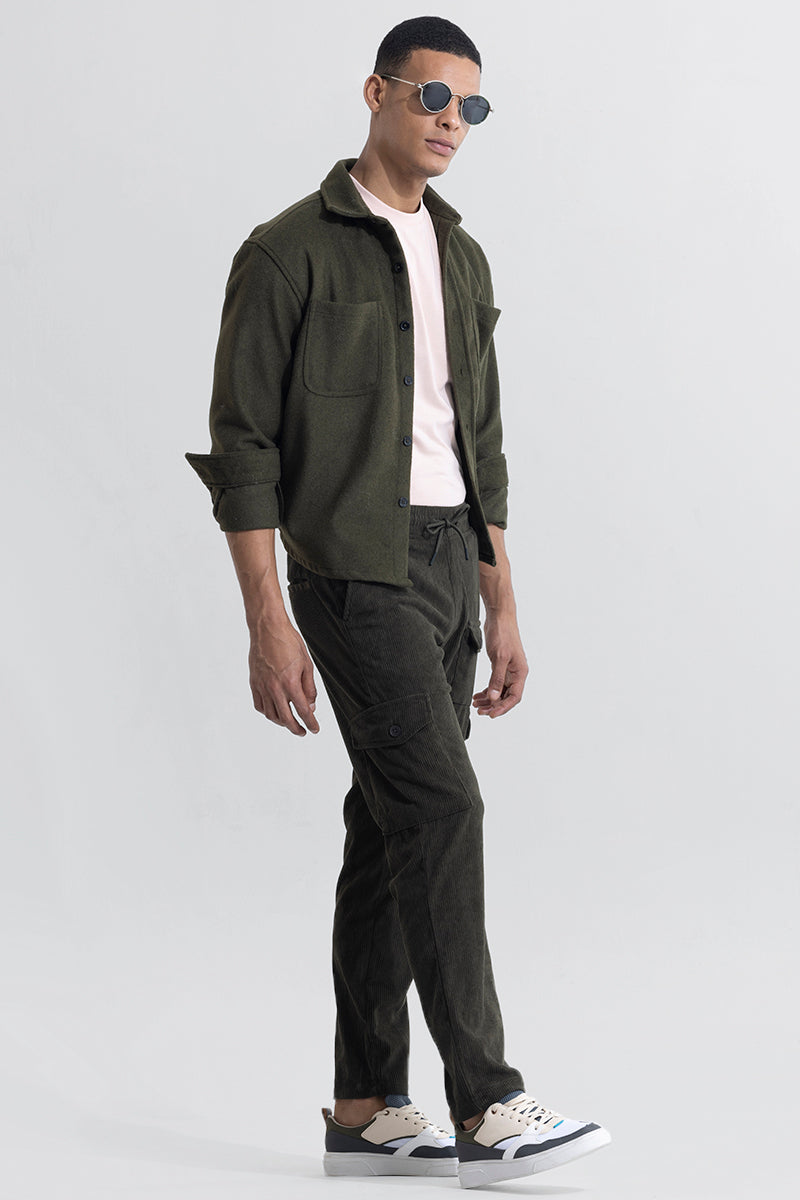 Cullin Olive Corduroy Cargo Pant