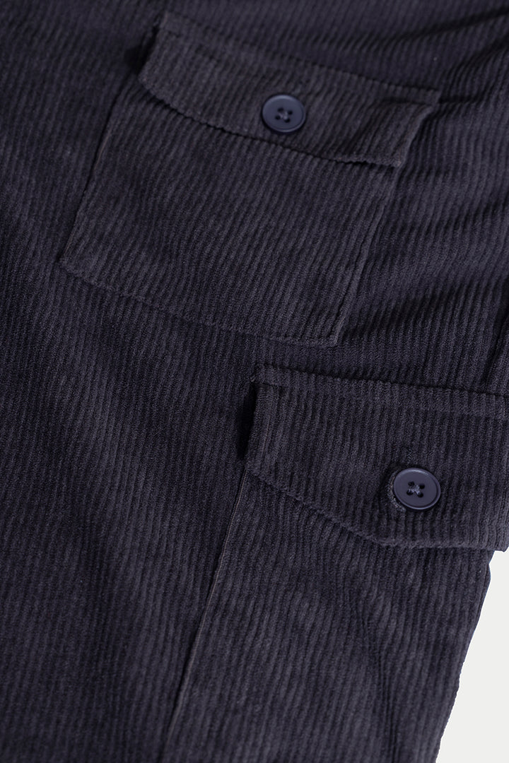 Cullin Dark Navy Corduroy Cargo Pant